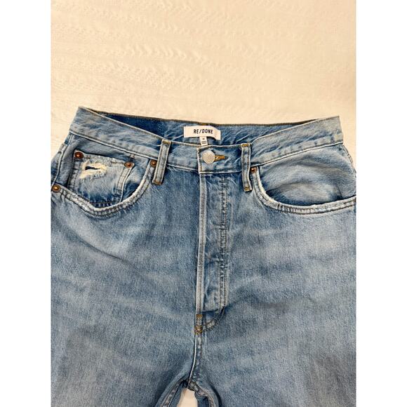 RE/DONE 70s Ultra High Rise Jeans Women’s 29 Raw Hem Mom Jeans - Picture 11 of 16